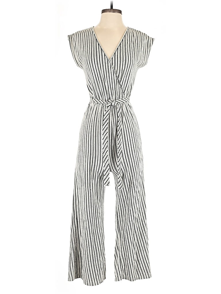 Pre-owned Caution To The Wind Jumpsuit In Silver