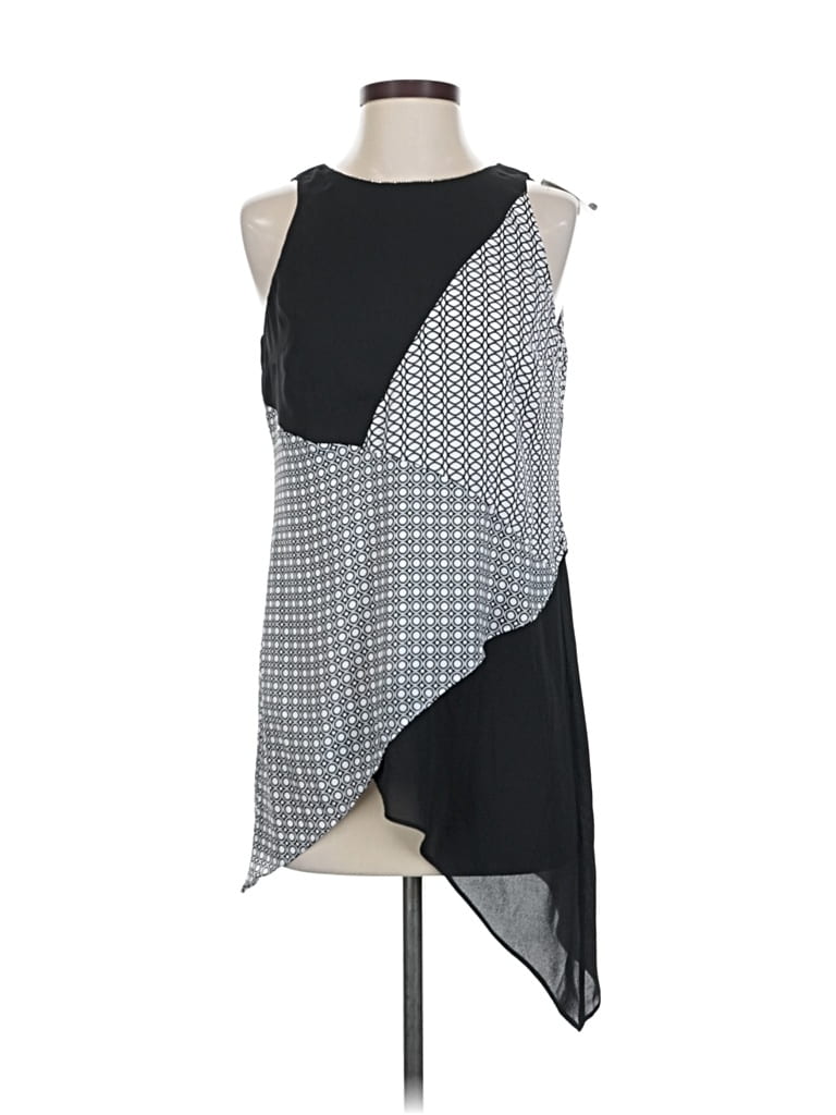 White House Black Market Sleeveless Blouse In Black