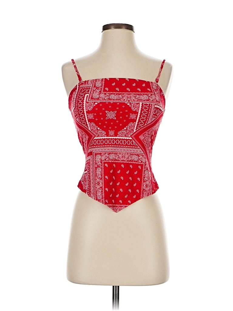 UNBRANDED Pre-owned Tank Top Red Strapless Neckline Tops