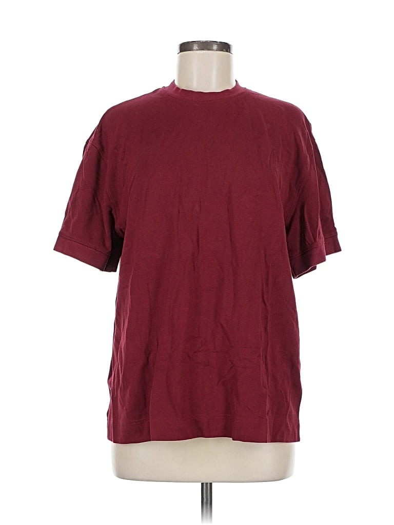 Pre-owned Garage Short Sleeve T-shirt In Burgundy