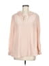 Joie 100% Polyester Pink Long Sleeve Blouse Size M - photo 1