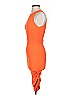 Unbranded Solid Orange Cocktail Dress Size S - photo 5