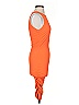 Unbranded Solid Orange Cocktail Dress Size S - photo 4