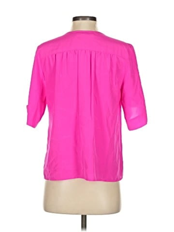 Amanda Uprichard Short Sleeve Silk Top (view 2)