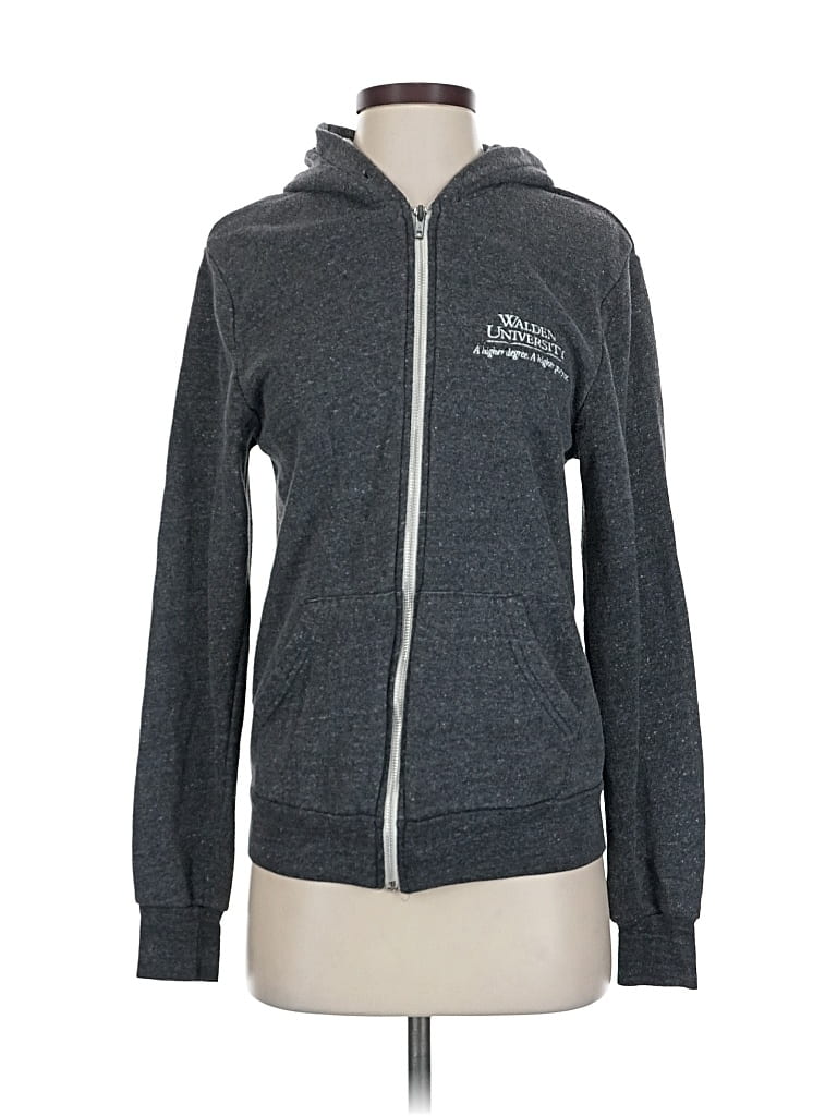 Pre-owned Alternative Earth Zip Up Hoodie In Gray