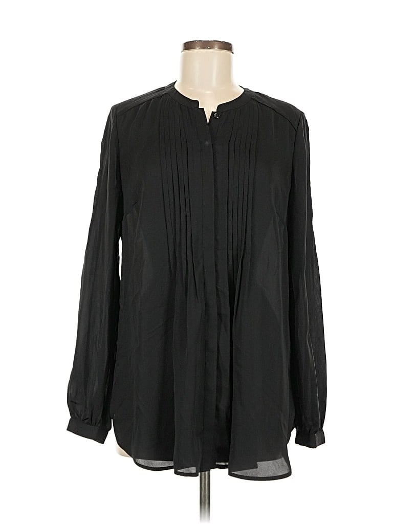 MARKET & SPRUCE Pre-owned Long Sleeve Blouse In Black