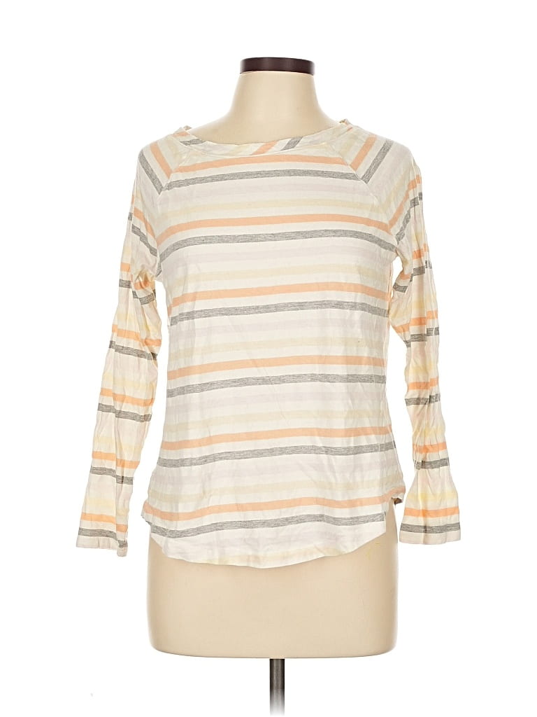 Pre-owned Ann Taylor Loft 3/4 Sleeve T-shirt In White