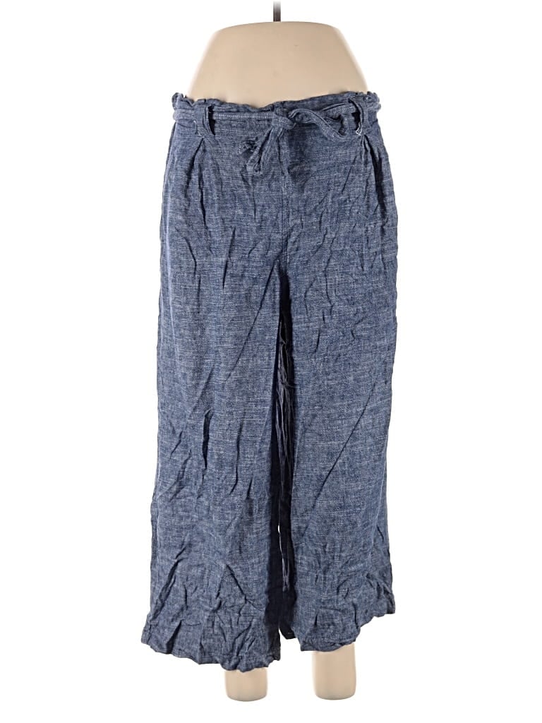 Pre-owned Max Studio Linen Pants In Blue