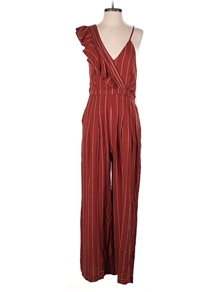 Click to view more detailed imagery on our partner's website Pre-owned Three Floor Jumpsuit In Burgundy