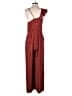 Three Floor 100% Viscose Stripes Burgundy Jumpsuit Size 8 - photo 2