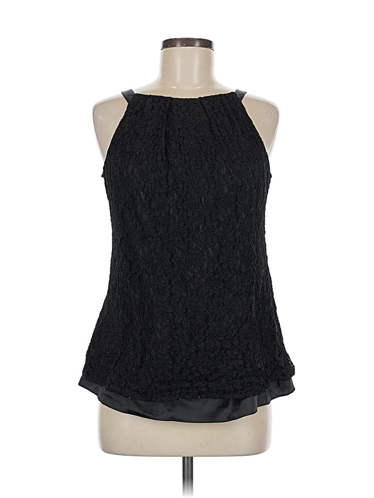 Pre-owned Tahari Sleeveless Blouse In Black
