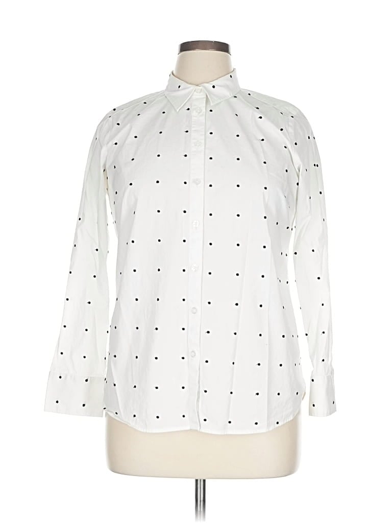 ANN TAYLOR Pre-owned Long Sleeve Blouse In White