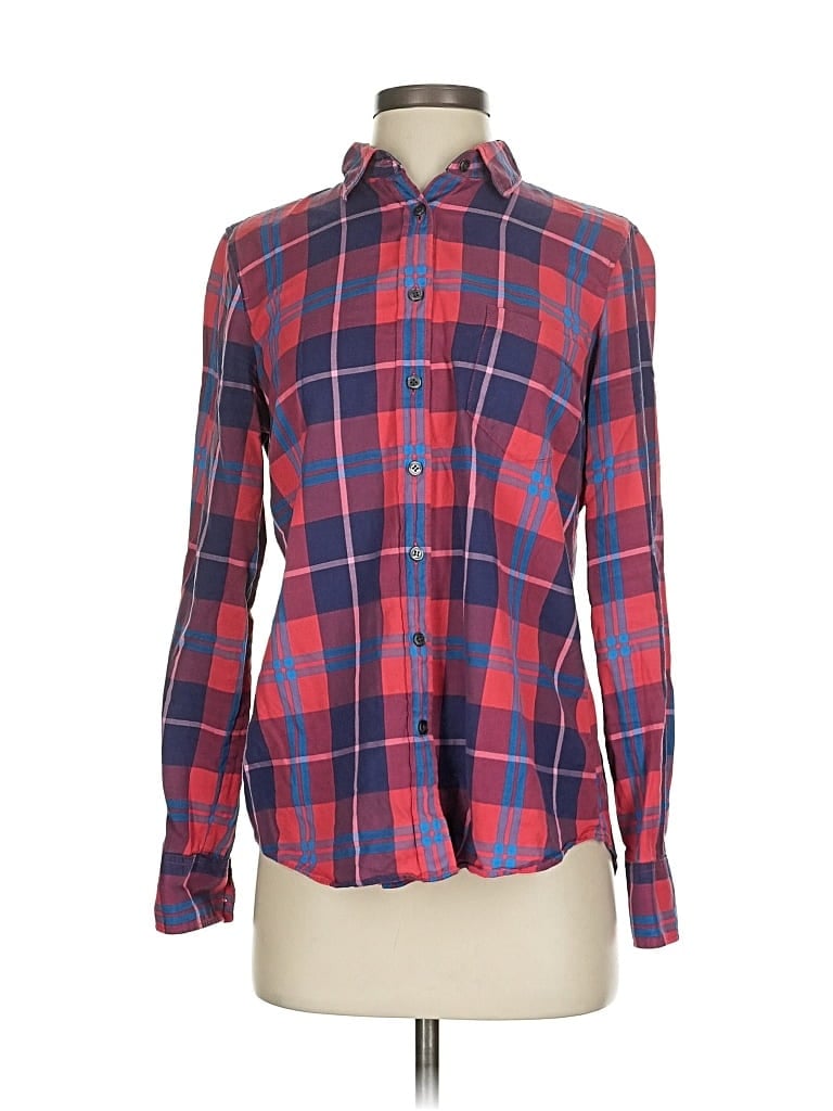 Pre-owned J.crew Factory Store Long Sleeve Button Down Shirt In Red