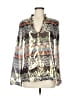 Tory Burch Silver Purple Long Sleeve Silk Top Size 6 - photo 1