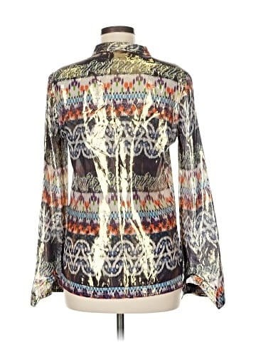 Tory Burch Long Sleeve Silk Top (view 2)