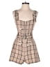 WeWoreWhat 100% Polyester Plaid Tan Romper Size S - photo 1