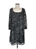 Christopher Deane Print Gray Casual Dress Size 6 - photo 1