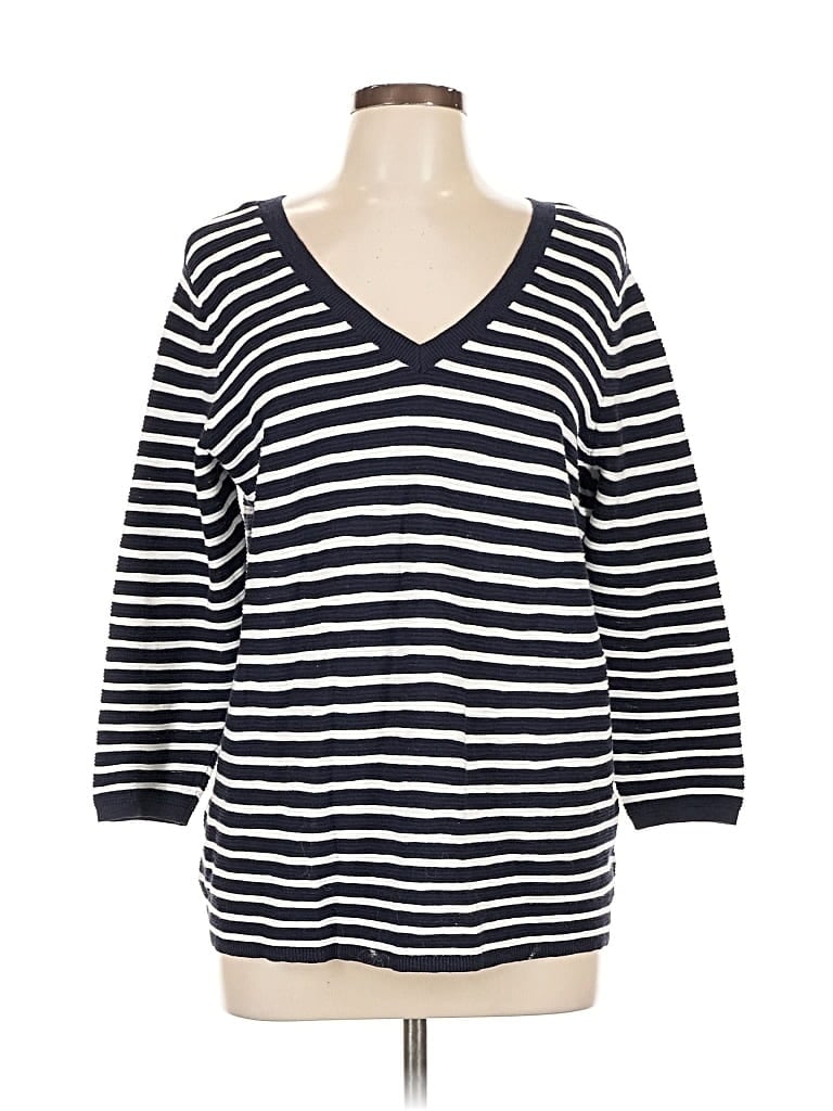 Pre-owned Ann Taylor Loft Outlet Pullover Sweater In Blue