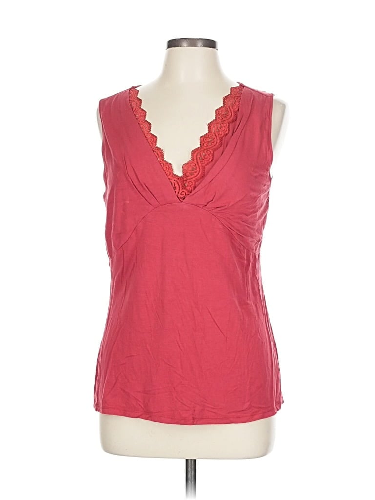 Pre-owned Nic + Zoe Sleeveless Top Red V Neck Tops