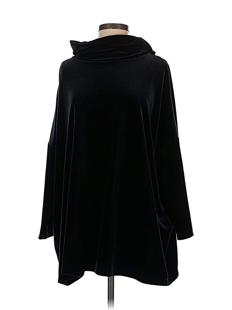 Pre-owned Travelers By Chico's Turtleneck Sweater In Black