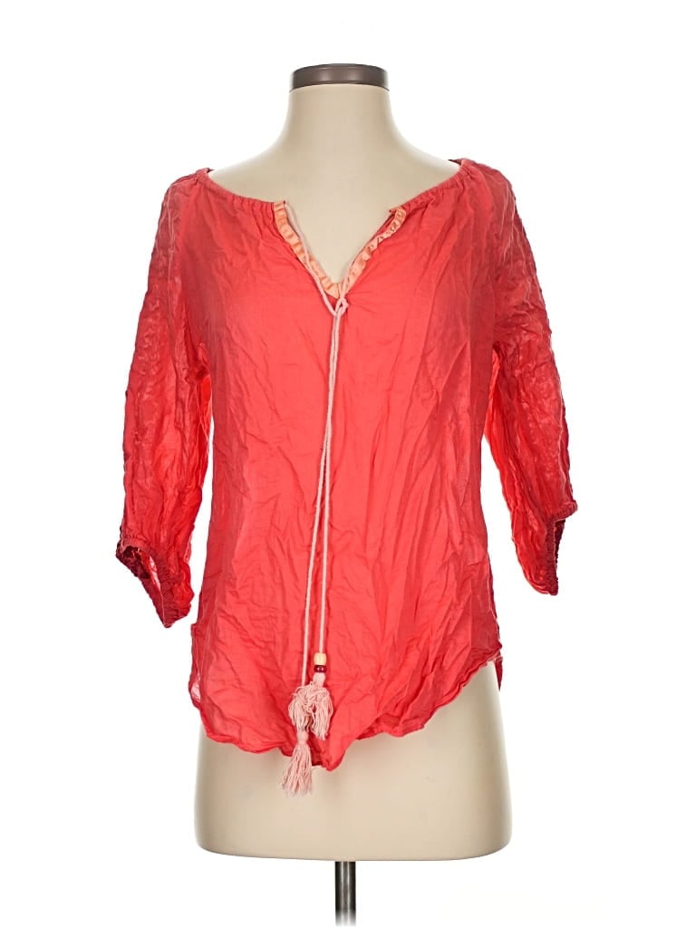 ELLA MOSS Pre-owned 3/4 Sleeve Blouse In Red