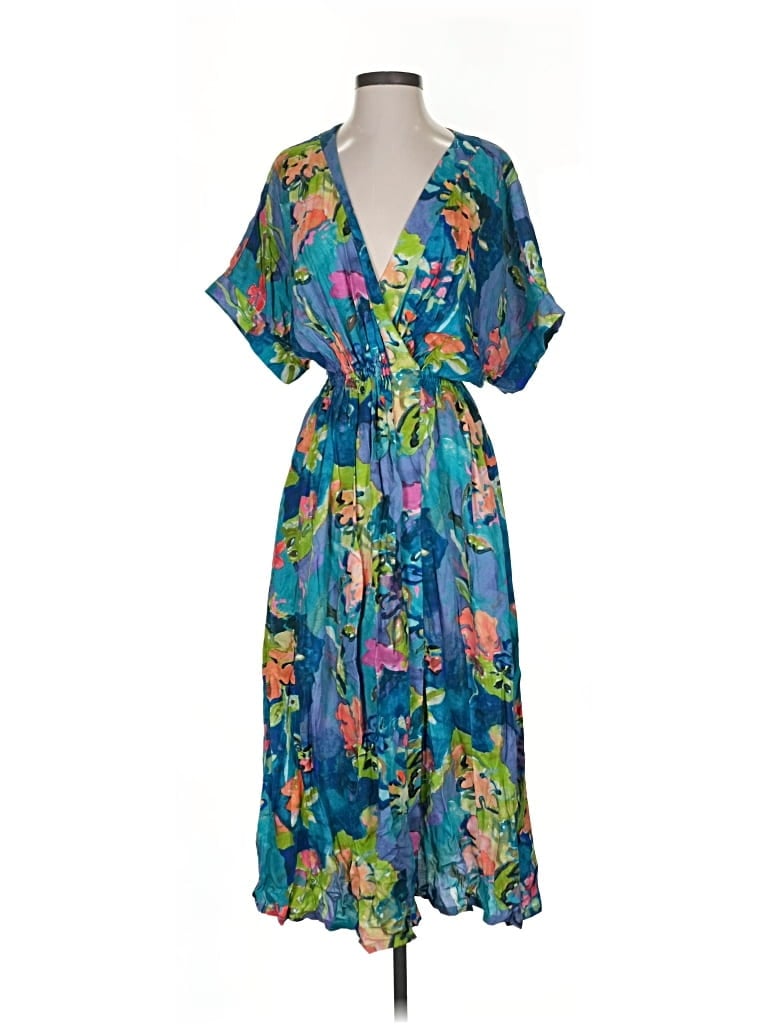 Pre-owned Peruvian Connection Casual Dress In Blue