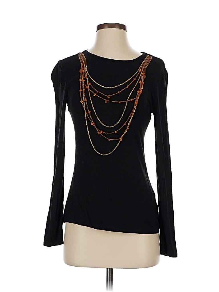 Pre-owned Inc International Concepts Long Sleeve T-shirt In Black