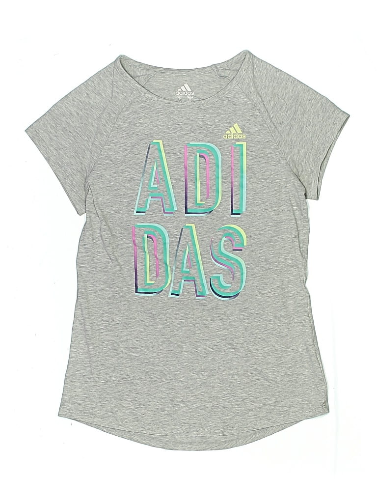 Pre-owned Adidas Originals Kids' Short Sleeve T-shirt In Gray