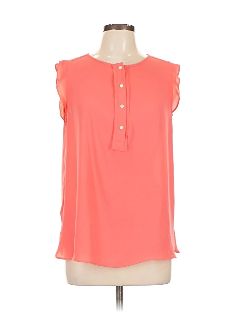 Pre-owned Ann Taylor Loft Sleeveless Blouse In Orange