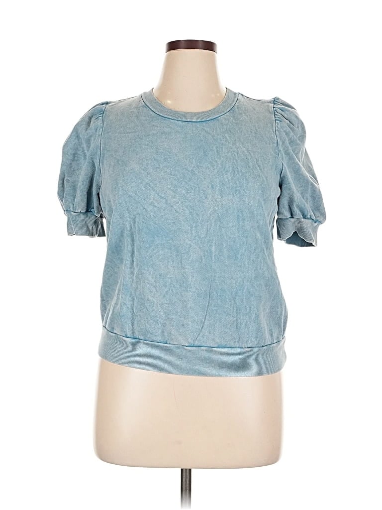 Pre-owned T.la Cardigan Sweater In Blue