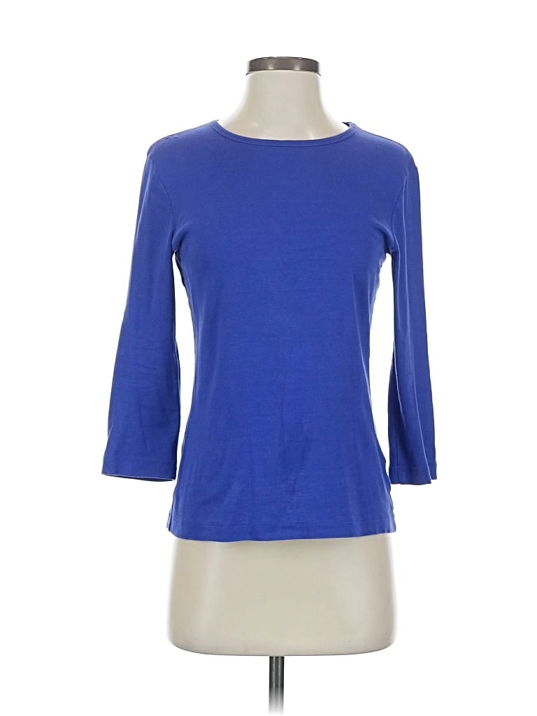 Pre-owned Jones New York Sport 3/4 Sleeve T-shirt In Blue