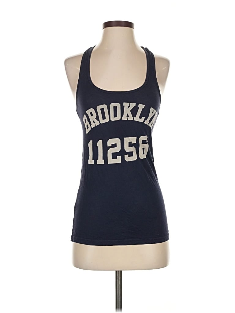 Pre-owned I Love H81 Tank Top Blue Halter Neckline Tops