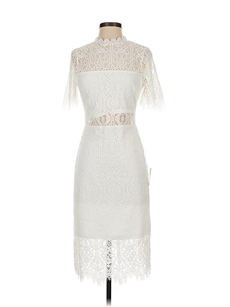 Pre-owned Lulus Cocktail Dress In White