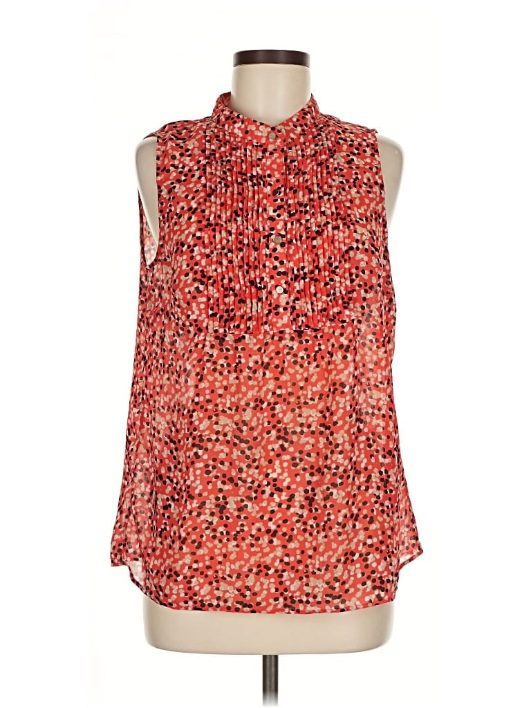 Pre-owned Banana Republic Factory Store Sleeveless Blouse In Red