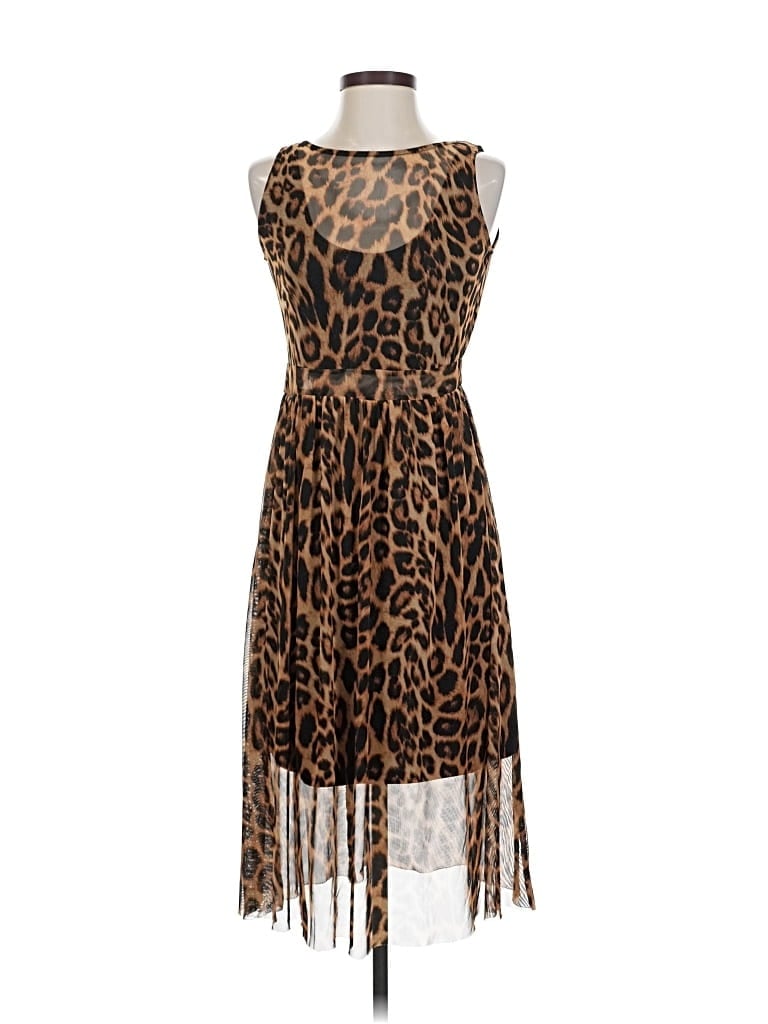 Pre-owned Unbranded Cocktail Dress In Brown