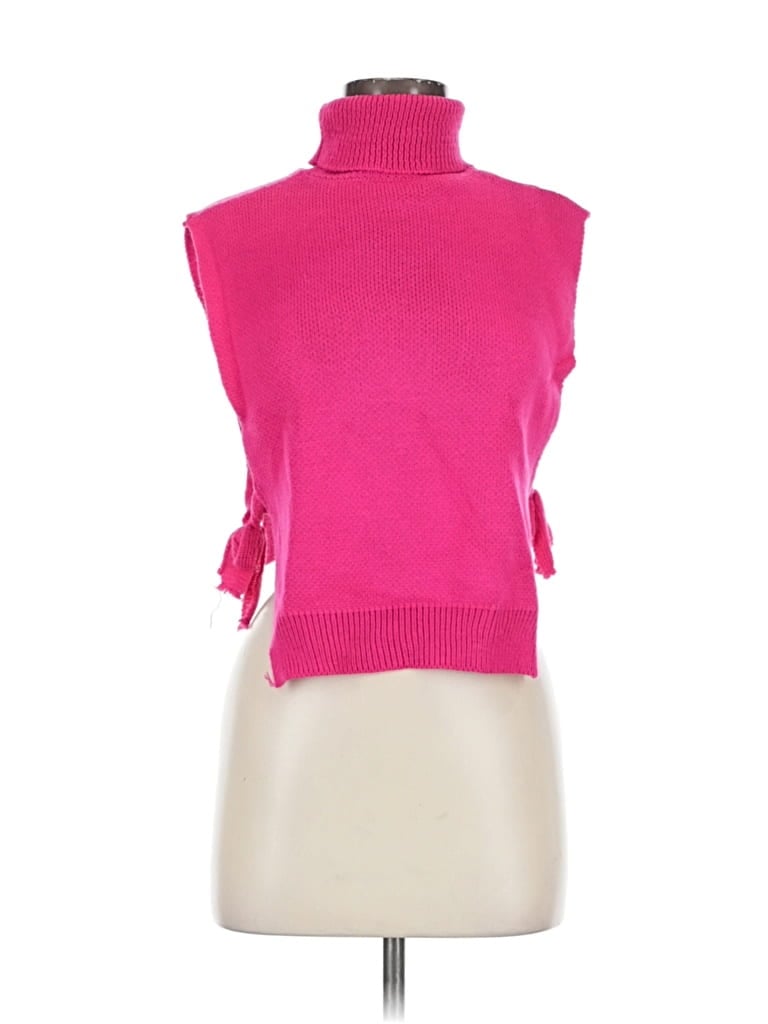 Pre-owned Shein Turtleneck Sweater In Pink
