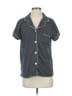 Tart Polka Dots Black Short Sleeve Button-Down Shirt Size S - photo 1