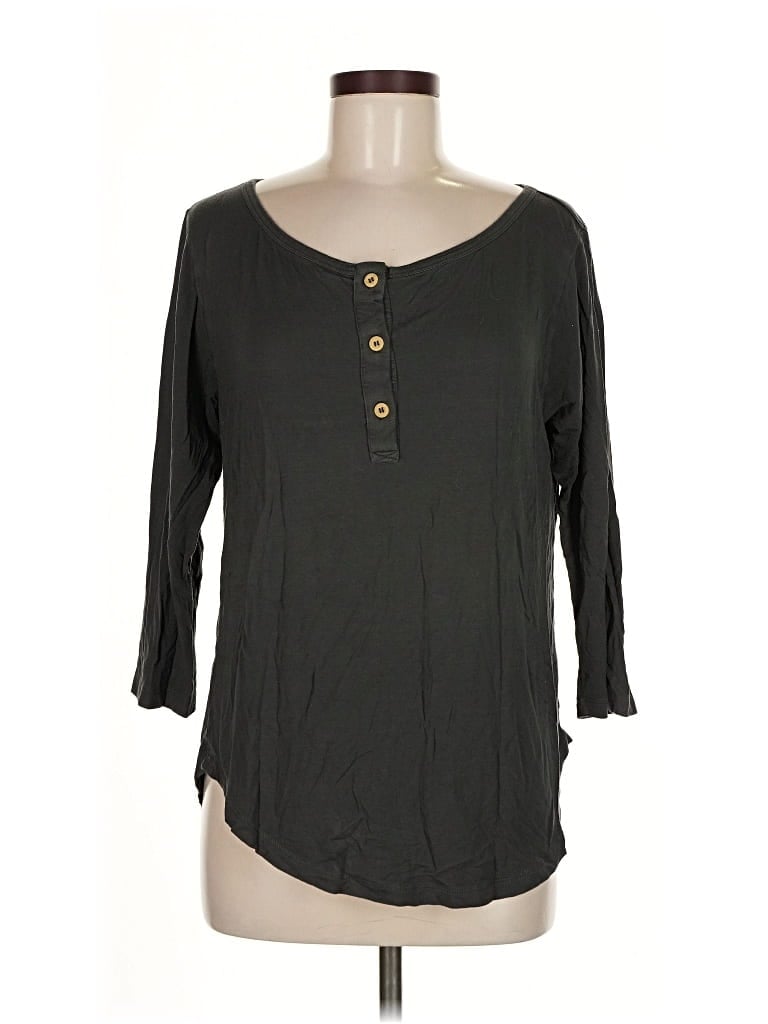 Pre-owned Assorted Brands 3/4 Sleeve T-shirt In Blue