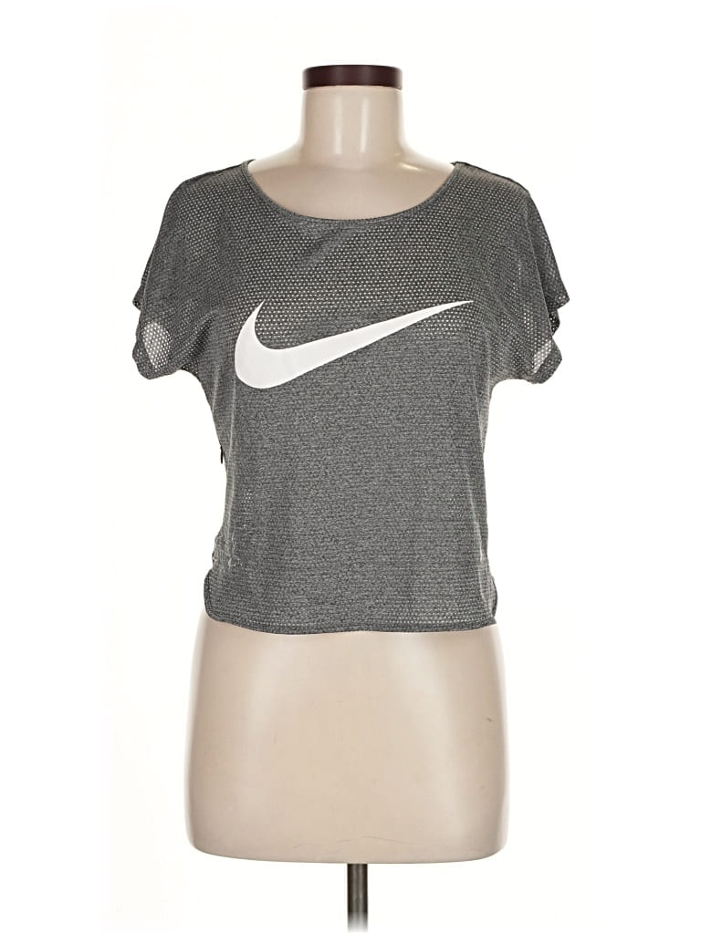 Pre-owned Nike Short Sleeve T-shirt In Gray