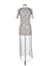 Monsoon Silver Cocktail Dress Size 8 - photo 2