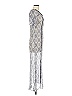 Monsoon Silver Cocktail Dress Size 8 - photo 4
