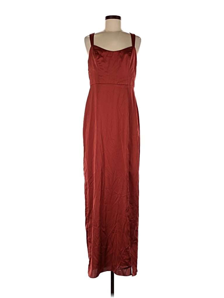 Pre-owned Azazie Casual Dress In Burgundy
