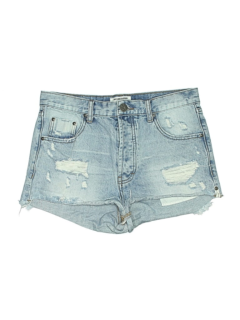 ONE X ONETEASPOON Pre-owned Denim Shorts In Blue