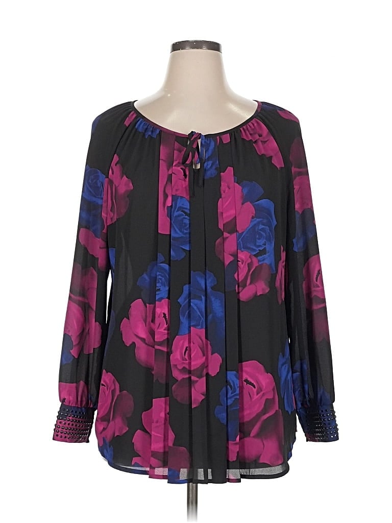 ALFANI Pre-owned 3/4 Sleeve Blouse In Purple