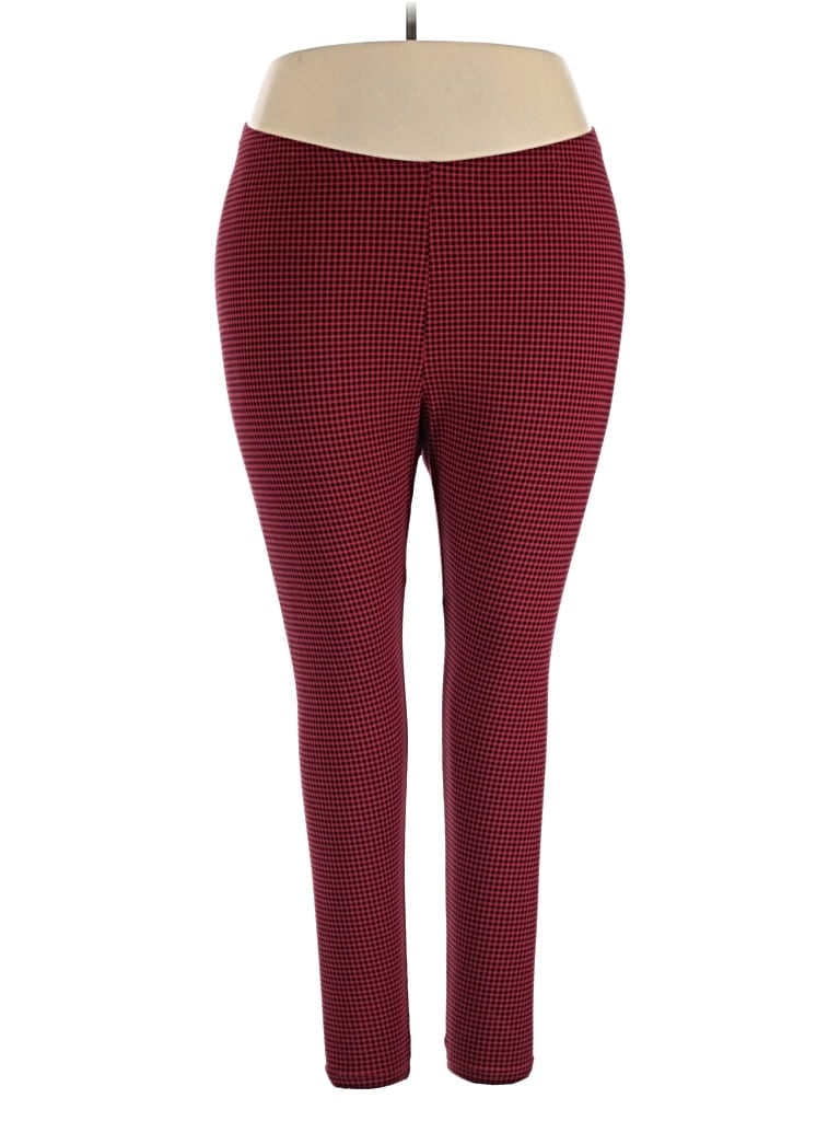 Pre-owned Jjill Leggings In Burgundy