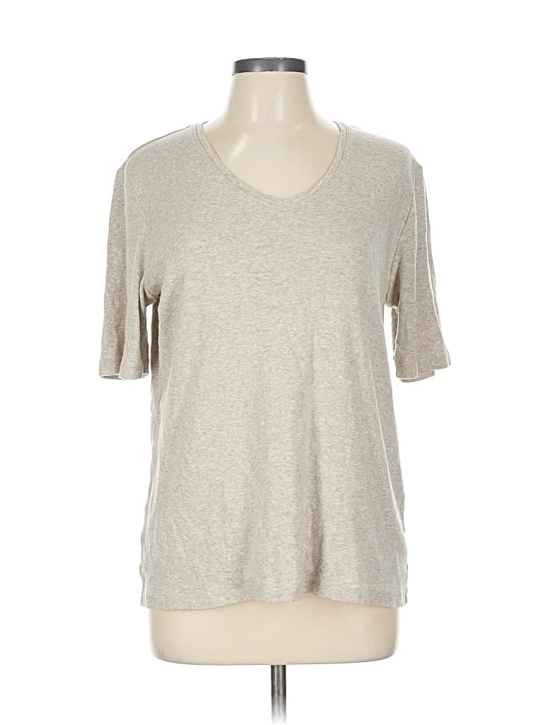 Pre-owned Chico's Short Sleeve T-shirt In Brown