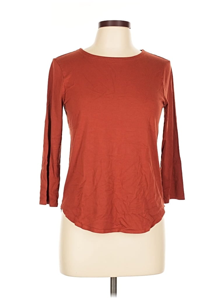 Pre-owned Cupio 3/4 Sleeve T-shirt In Brown