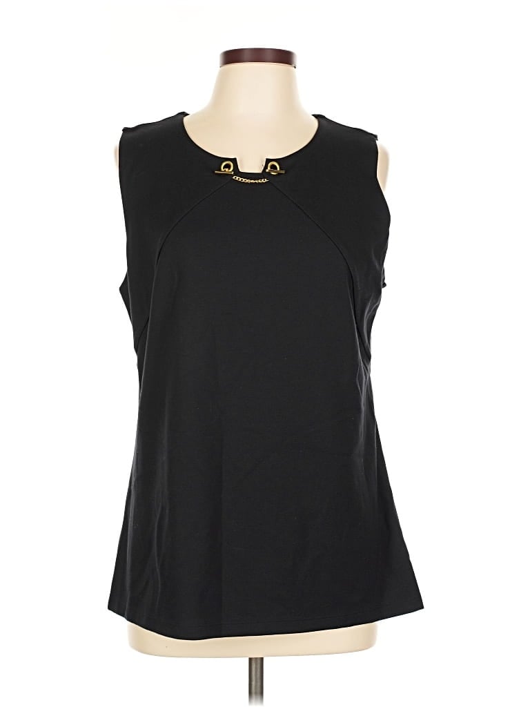 Pre-owned Liz Claiborne Career Sleeveless Blouse In Black
