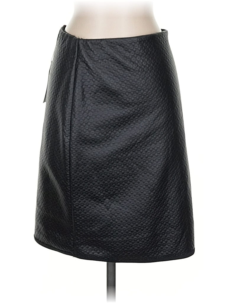 Pre-owned M.s.s.p. Faux Leather Skirt In Black