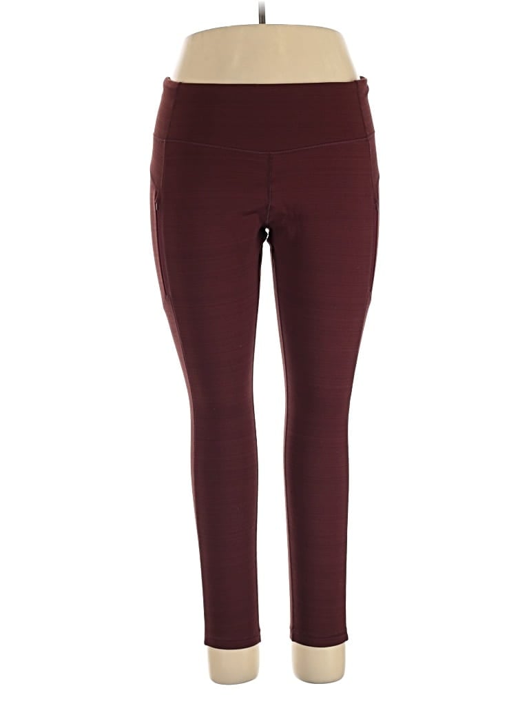 Pre-owned Avia Active Pants In Burgundy